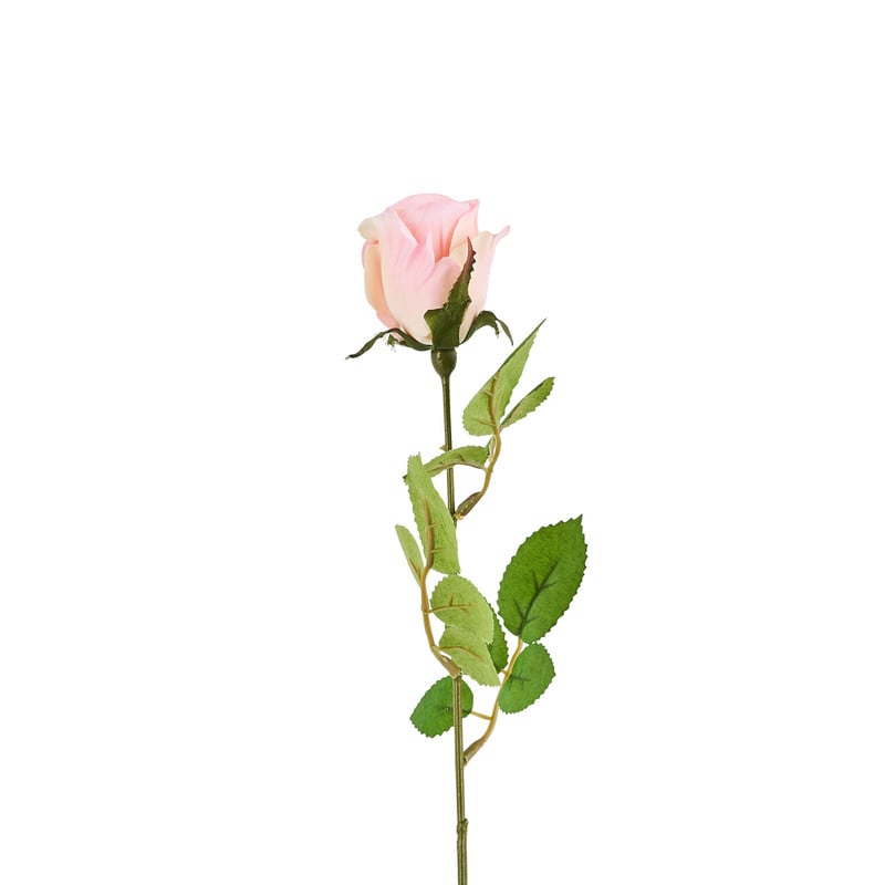 Kunstbloem mercedes roos - roze - 49 cm