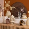 Kunsttak waaier - beige - 74 cm