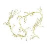 Slinger bloemen margriet - wit/geel - 210 cm