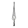 Macrame hanger met pot - 15x15 cm - zwart
