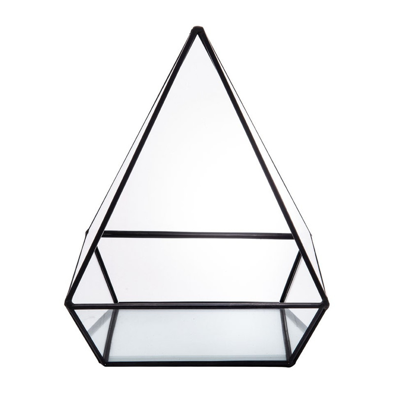 Terrarium driehoek - glas - 17x17x21,5 cm