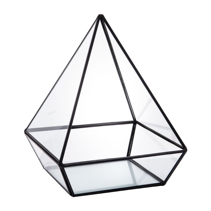 Terrarium driehoek - glas - 17x17x21,5 cm