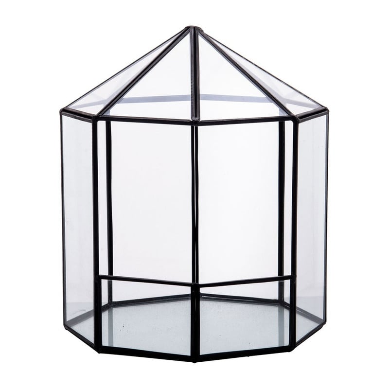 Terrarium achthoek - glas - 19,5x18x23 cm