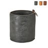 Bloempot leer- diverse kleuren - 12.5x14 cm 
