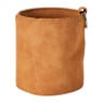 Bloempot leer- diverse kleuren - 12.5x14 cm 