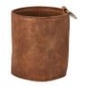 Bloempot leer- diverse kleuren - 12.5x14 cm 