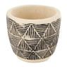 Plantenpot zwart/wit - diverse varianten - Ø11x10 cm
