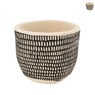Plantenpot zwart/wit - diverse varianten - Ø12,5x12,5 cm