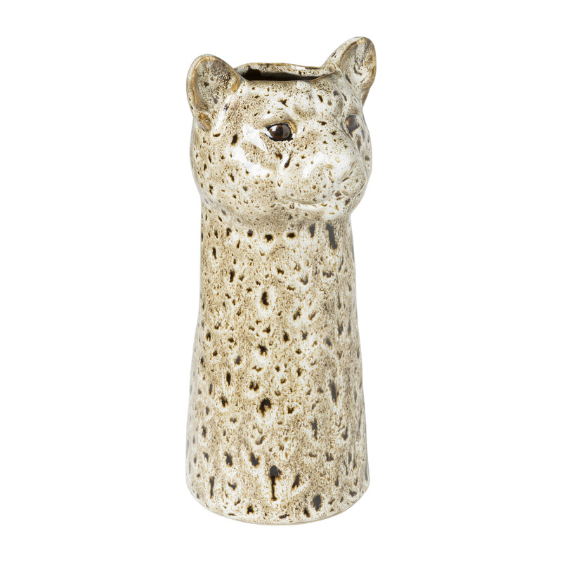 Vaas cheetah - bruin - ø10.5x26 cm 