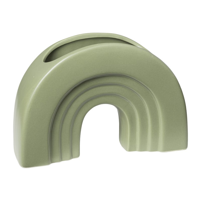 Vaas regenboog - groen - 22.5x15.7x6.8 cm 