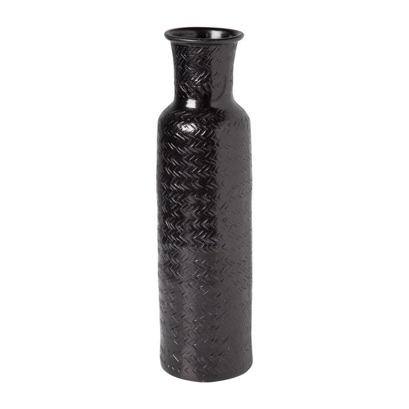 Vaas metaal - zwart - ⌀6x31 cm 