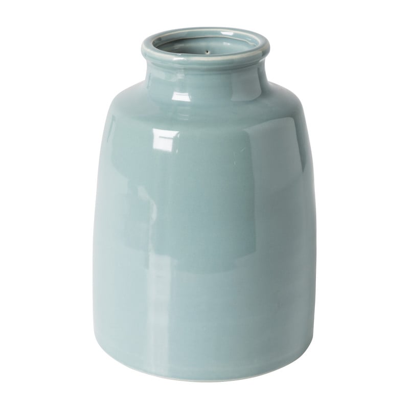 Vaas keramiek middel - blauw - ⌀17x23,5 cm