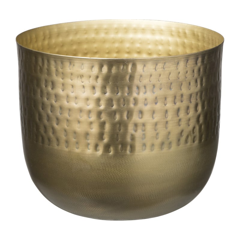 Plantenpot relief - goud - ø25x21 cm