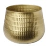 Plantenpot gehamerd - goud - 18x18x22 cm 