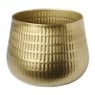 Plantenpot gehamerd - goud - 18x18x22 cm 