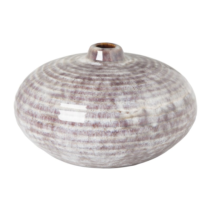 Vaas glazed - bruin - ⌀17.5x10.5 cm 