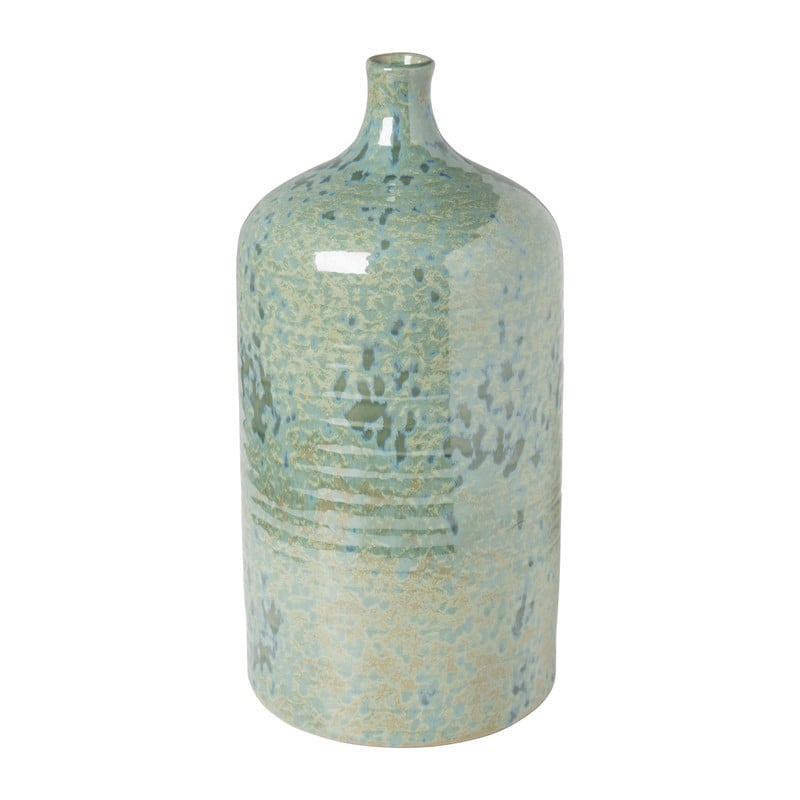 Vaas glazed - groen - ⌀15x30 cm 