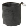 Plantenpot leer - zwart - 12.5x12.5x14 cm 