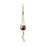 Plantenpot met hanger - bruin - ⌀13x95 cm 