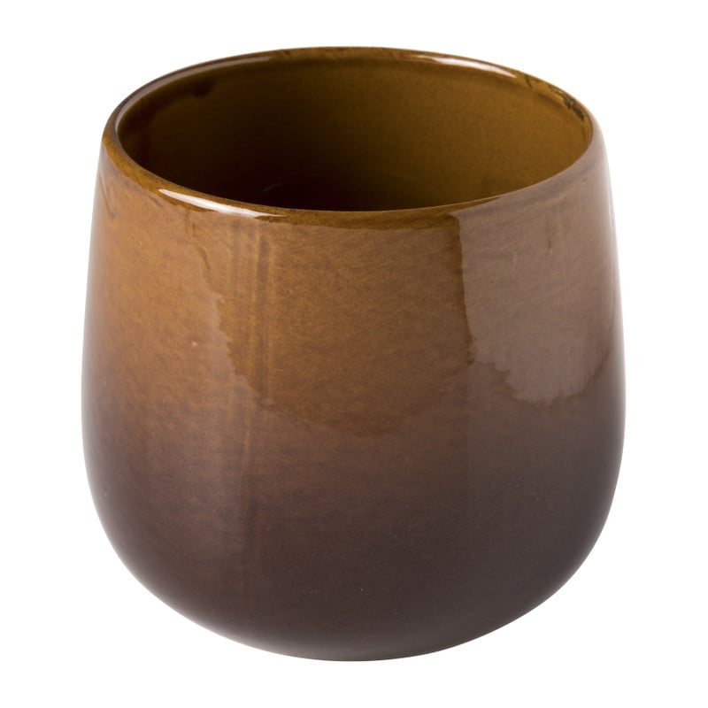Plantenpot - bruin - ⌀14x13 cm 