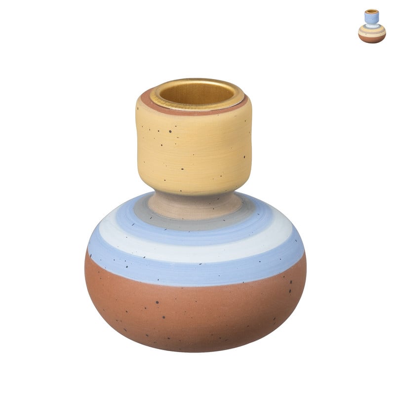Kandelaar terracotta - diverse varianten - 8.5x9.4 cm