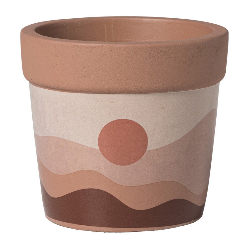 Plantenpot keramiek Maan - diverse varianten - 10.5x10.5x10 cm