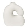 Vaas donut - wit - 8x18 cm
