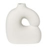 Vaas donut - wit - 8x18 cm