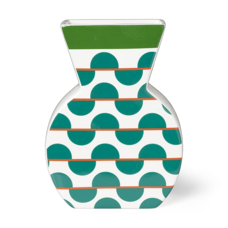 Vaas geometric - groen - 26 cm 