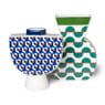 Vaas geometric - groen - 26 cm 