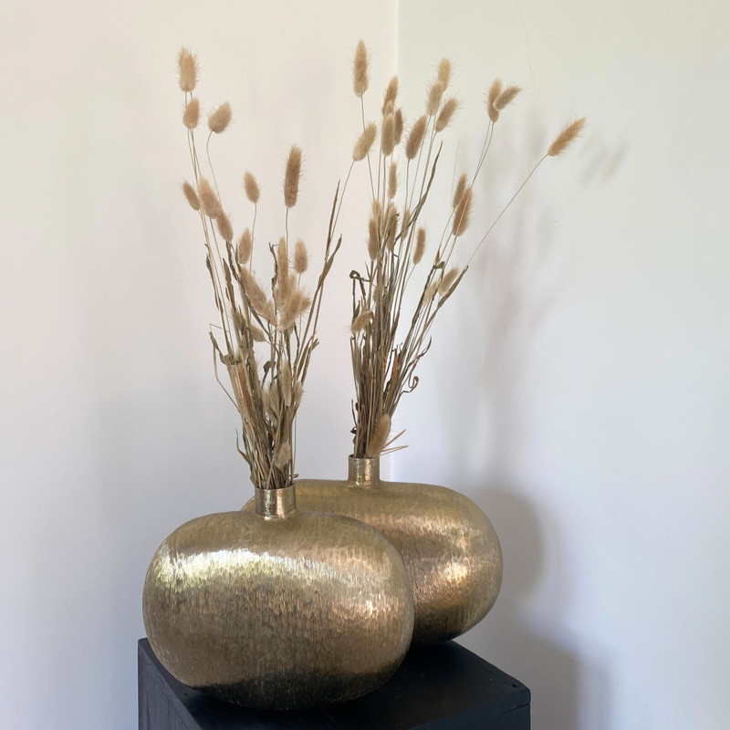 Vaas plat - goud - 21x29x9.5 cm