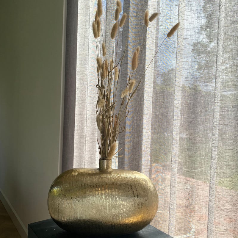 Vaas plat - goud - 21x29x9.5 cm