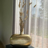 Vaas plat - goud - 21x29x9.5 cm