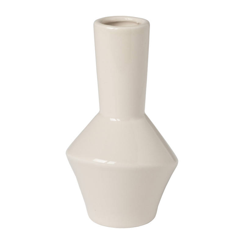 Vaas hoekig - roze - ø8x14.6 cm