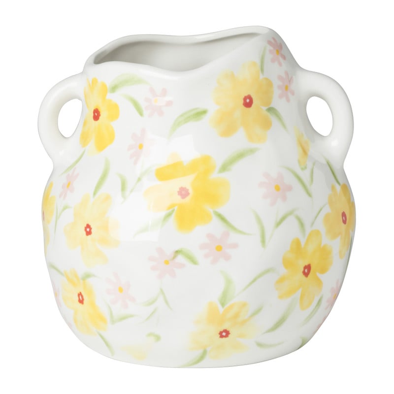 Vaas bloemen laag - 18.5x20x17.5 cm 