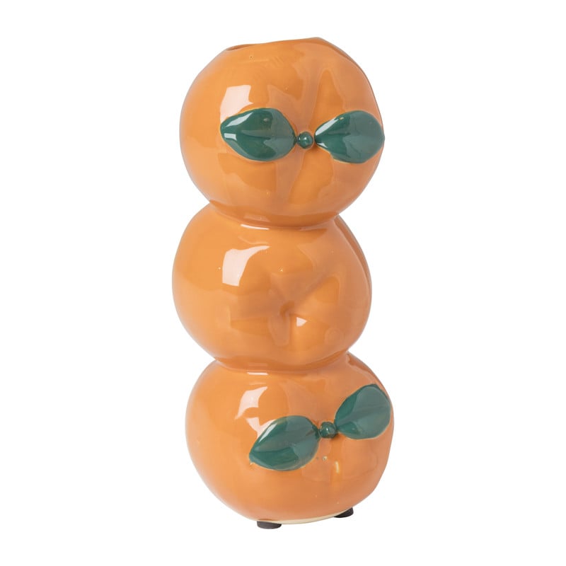 Vaas sinaasappel - oranje - ø8.5x19.5 cm