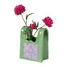 Vaas handtas Anita - groen/lila - 17.5x14x8.5 cm