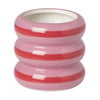 Bloempot rib klein - rood/roze - ø8x8 cm