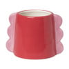 Bloempot met oortjes - rood/roze - ø10x14.5 cm