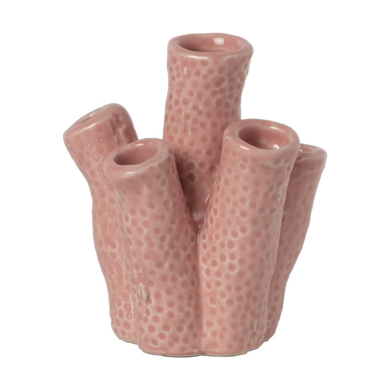 Vaas koraal - roze - 9.5x8.2x8.2 cm