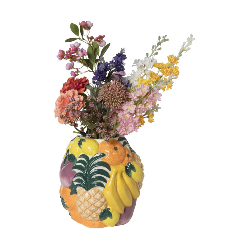 Vaas fruit - multikleur - ø22.5x23.5 cm