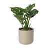 Bloempot streep - beige - ø11.5x11 cm