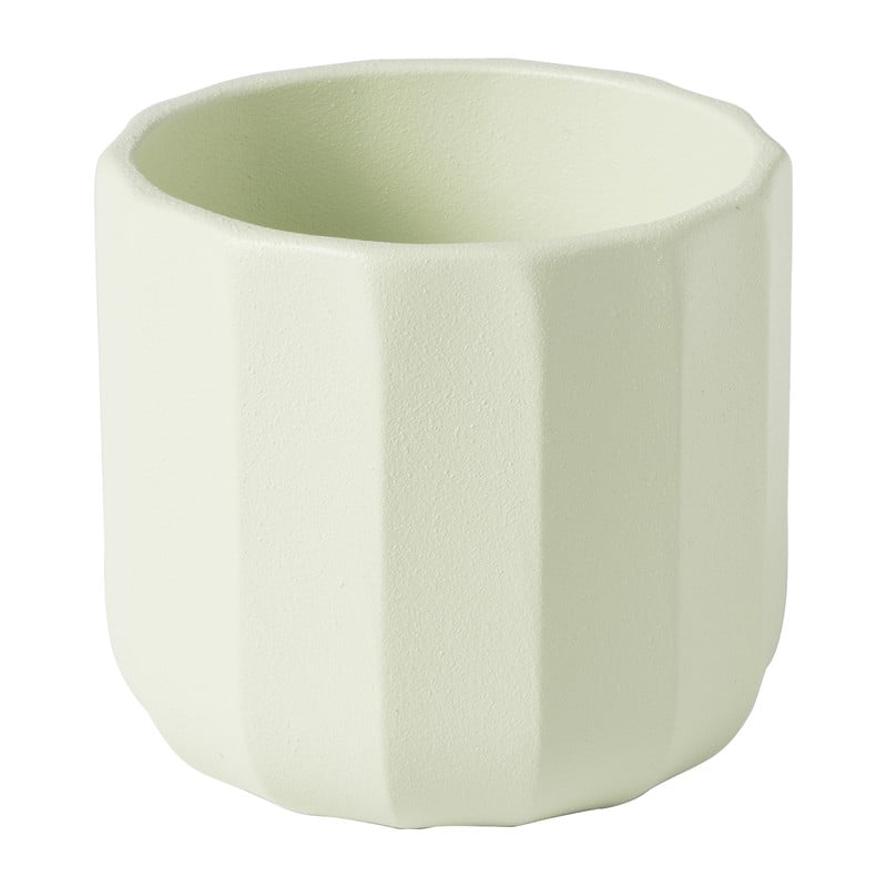 Bloempotje streep - groen - ø7x6.5 cm