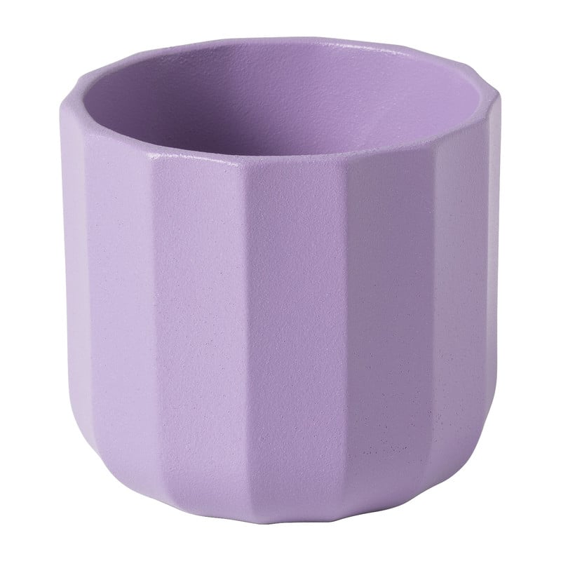 Bloempotje streep - paars - ø7x6.5 cm
