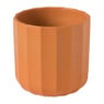 Bloempot streep - rood - ø11.5x11 cm
