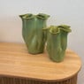 Vaas reactive glaze klein - groen - 19.3x16x14.3 cm