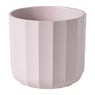 Bloempot streep - roze - ø13.5x12.6 cm