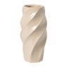 Vaas gedraaid - beige - ø8.4x17.5 cm