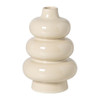 Vaas drielaags - beige - ø15.5x25.5 cm