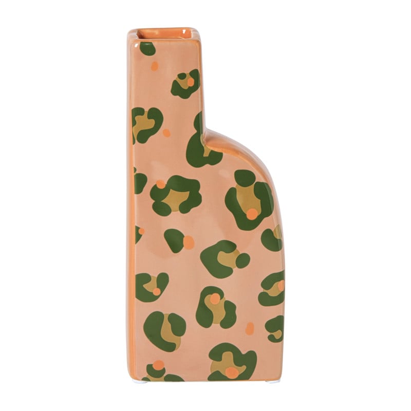 Vaas panter - roze - 23x10.5x5 cm